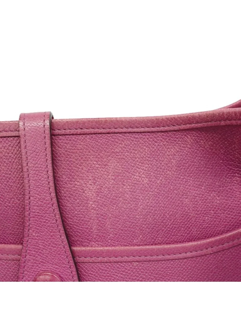 Hermes Shoulder Bag Evelyne 2 PM Veau Epsom Cyclamen Silver
